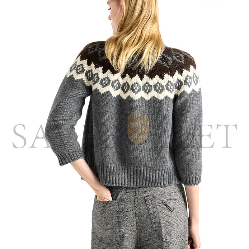 PRADA WOOL AND CASHMERE CARDIGAN P25O13